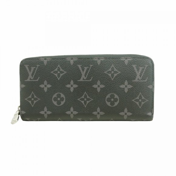 Louis Vuitton Monogram Eclipse Zippy Wallet Horizontal M11611 Black Men's Long - Picture 1 of 9